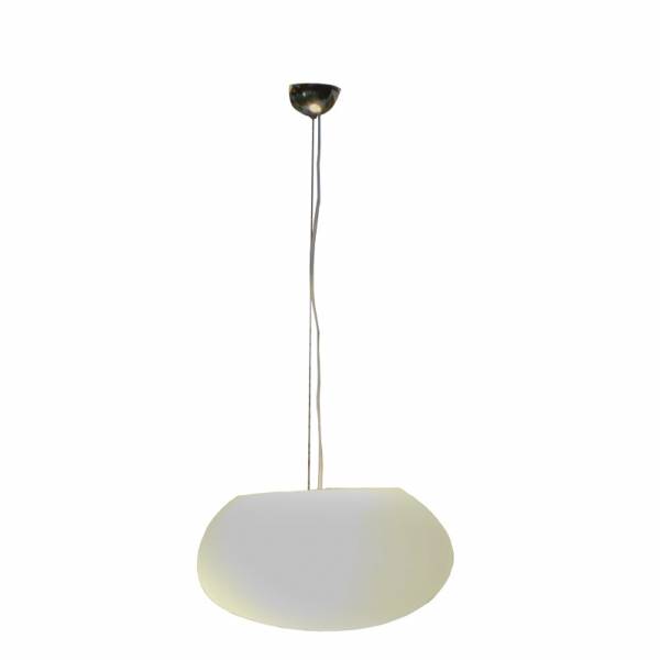 Lampe suspension extérieure galet blanc PETRA 60 culot E27 professionnelle