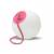 Suspension LED extérieur sans fil boule blanche rechargeable RGBW NORAI corde rose étanche IP65