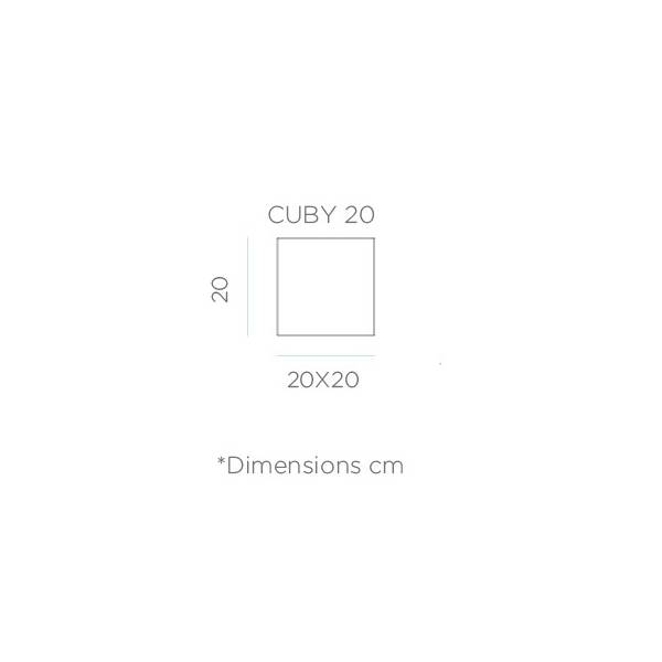 Cube lumineux exterieur solaire ou rechargeable CUBY 20 blanc sans fil LED RGBW 128 couleurs IP65