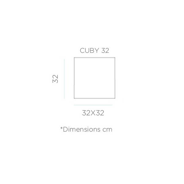 Cube lumineux extérieur solaire ou rechargeable CUBY 32cm sans fil