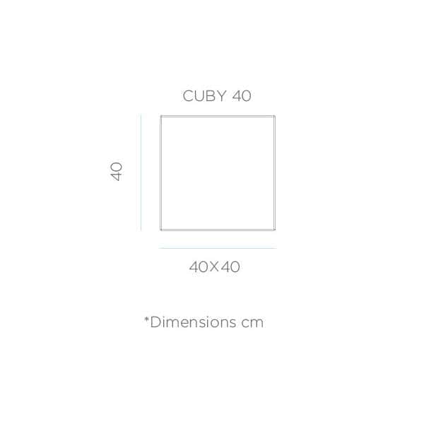 Cube lumineux extérieur solaire ou rechargeable CUBY 40 blanc sans fil LED RGBW 128 couleurs IP65