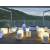 Cube lumineux extérieur solaire ou rechargeable CUBY 40 blanc sans fil LED RGBW 128 couleurs IP65