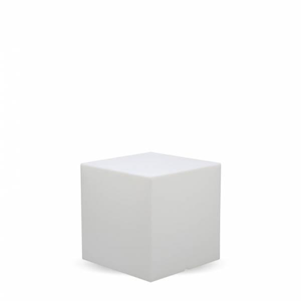 Cube lumineux extérieur solaire ou rechargeable CUBY 40 blanc sans fil LED RGBW 128 couleurs IP65