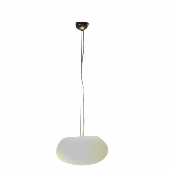 Lampe suspension extérieure galet blanc PETRA 40 culot E27 professionnelle