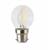 Ampoule Guinguette plastique transparent B22 1W filament LED blanc chaud G45