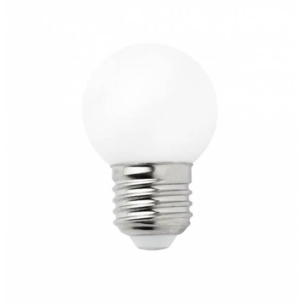 Ampoule LED plastique 1W Guinguette E27 blanc très chaud 2200K professionnelle G45