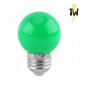 Ampoule LED Guinguette verte E27 1W G45 plastique professionnelle