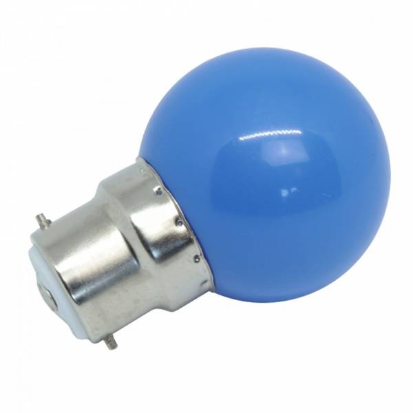 Ampoule led plastique B22 1W Bleue guirlande guinguette qualité professionnelle