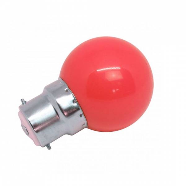 Ampoule led plastique B22 1W Rouge guirlande guinguette qualité professionnelle