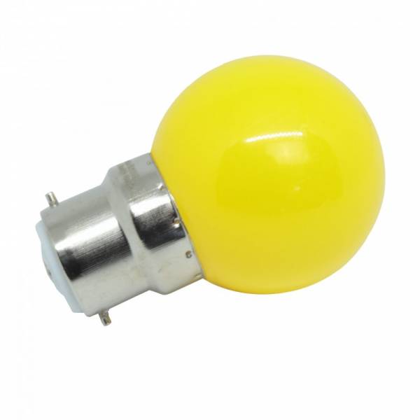 Ampoule led plastique B22 1W Jaune guirlande guinguette qualité professionnelle