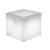 Pot lumineux cube solaire ou batterie NARCISO 50 blanc LED RGBW 19L IP65 sans fil