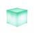 Pot lumineux cube solaire ou batterie NARCISO 50 blanc LED RGBW 19L IP65 sans fil