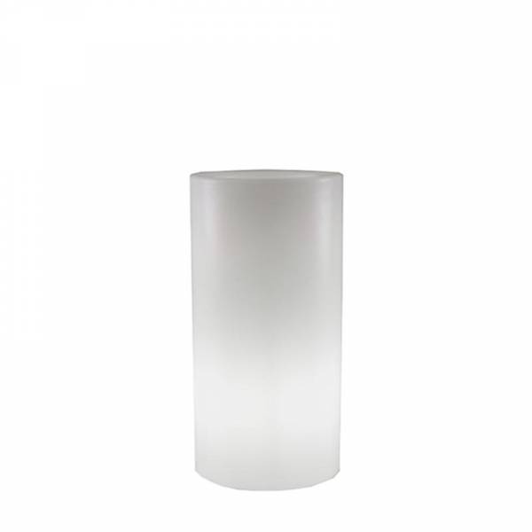 Cache pot lumineux extérieur cylindre blanc PALMA 70 LED E27 Blanc froid 9 litres IP65 230V