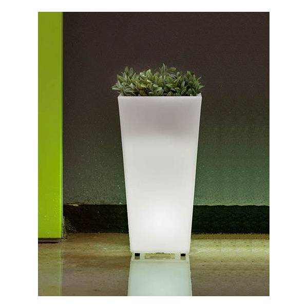 Pot lumineux extérieur jardin MELISA 30 blanc LED E27 blanc froid 7L h58cm IP65 230V