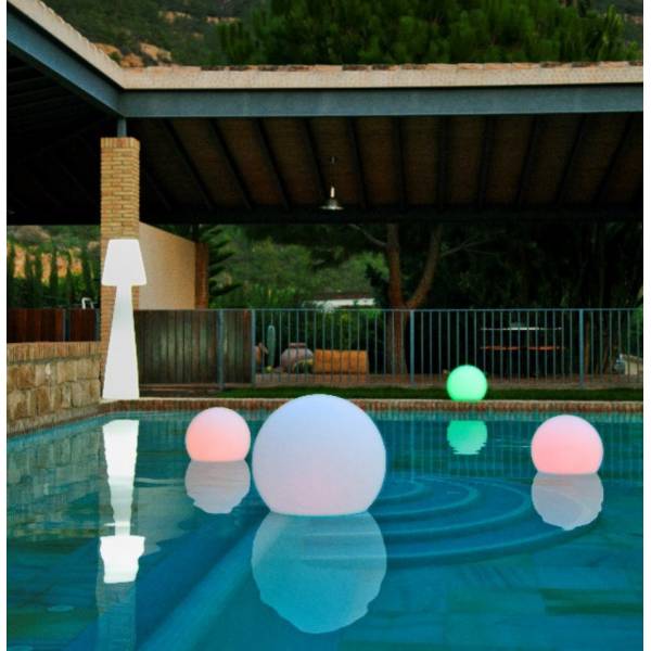 Boule lumineuse piscine solaire flottante BULY40 LED RGBW IP68 étanche