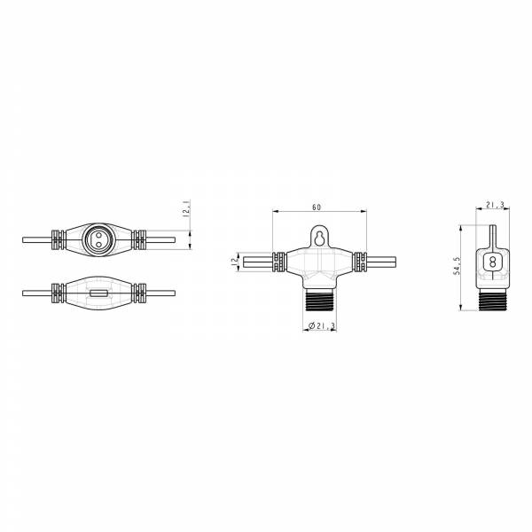 Rateau 2M 3 prises pour Guirlande Guinguette E14 gamme CDL