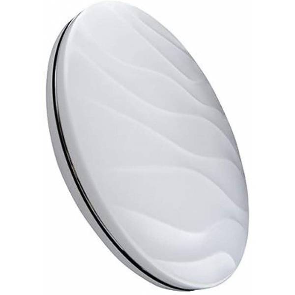 Plafonnier rond blanc design effet vague 25W blanc neutre 4000K 2150Lm