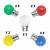 Lot de 10 Ampoules Guinguette B22 1W Multicolores et blanc chaud LED à baïonnettes plastique professionnelle