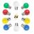 Lot de 10 Ampoules Guinguette B22 LED Multicolores et blanc chaud 2W à baïonnettes plastique professionnelle