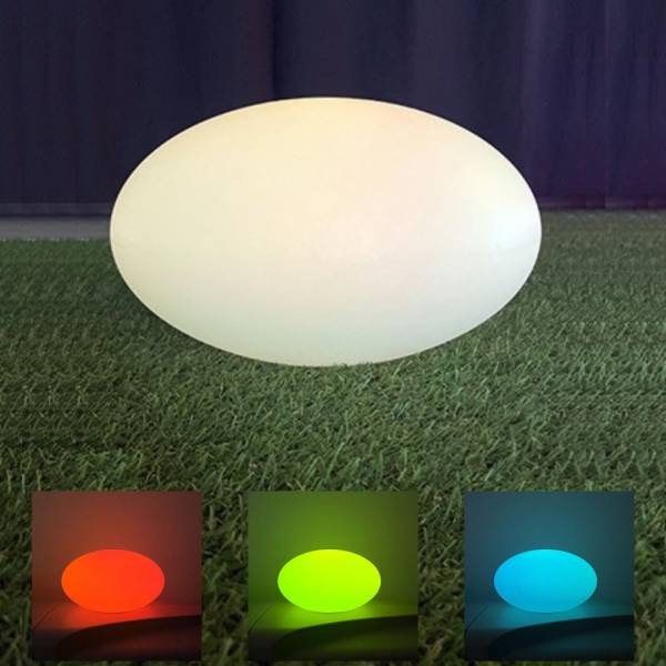 Galet solaire lumineux flottant ou à planter exterieur 28cm LED RGB et blanc étanche IP67 Leblanc Chromex