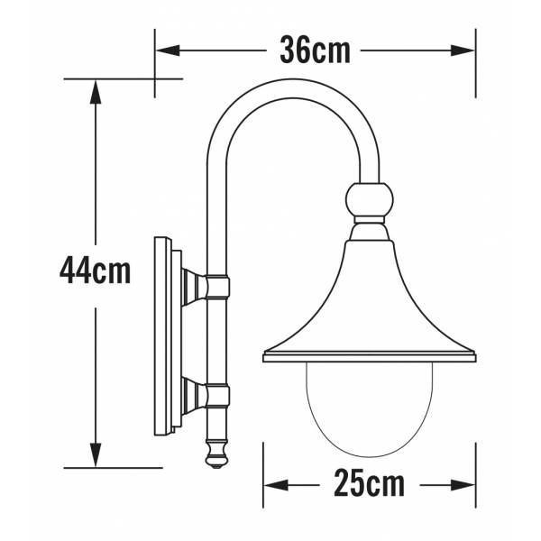 Applique murale extérieure Bari Aluminium IP44 lampadaire blanc E27 professionnelle Konstsmide