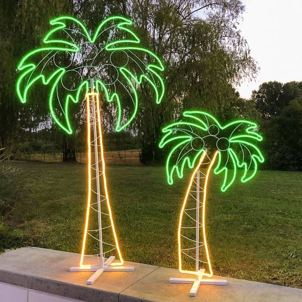 Lampe néon LED palmier lumineux 120CM décoration jardin piscine