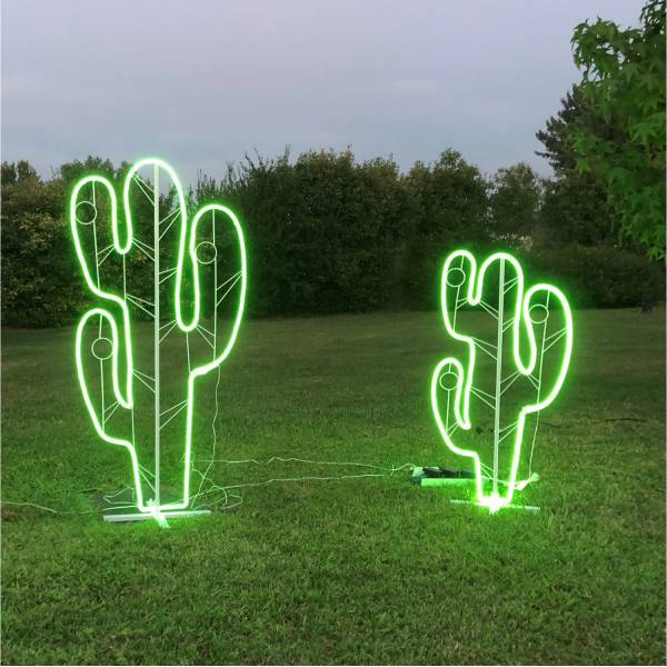 Lampe néon déco cactus 480 leds verte SMD extérieur