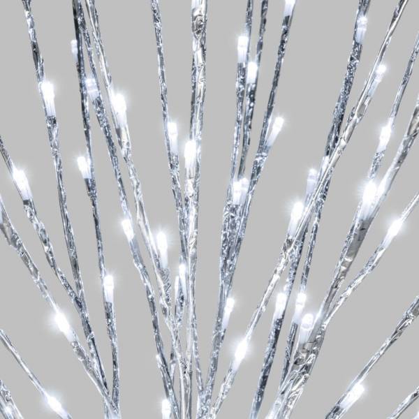 Branche lumineuse 1M de haut led flash blanc froid argentée clignotement