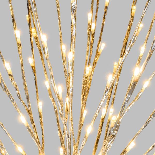 Branche lumineuse flash clignotement h1M LED blanc chaud argentée