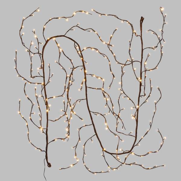 Branche lumineuse murale marron 288 LED blanc chaud lumière fixe