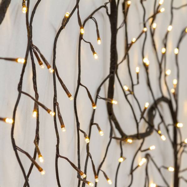 Branche lumineuse murale marron 288 LED blanc chaud lumière fixe