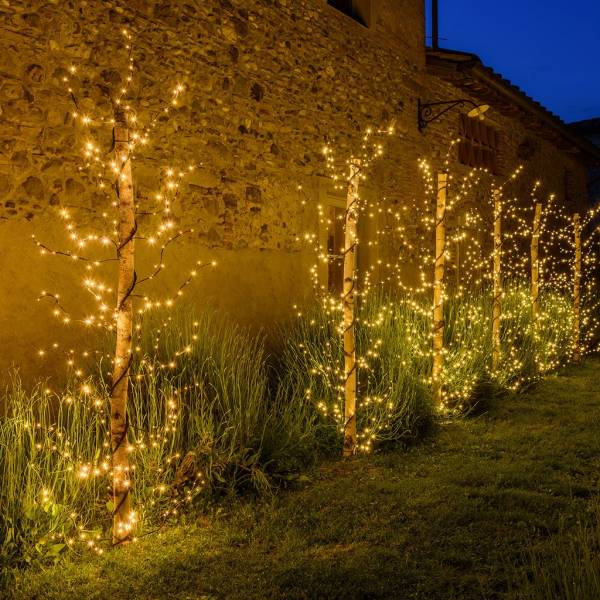 Branche lumineuse murale marron 288 LED blanc chaud lumière fixe