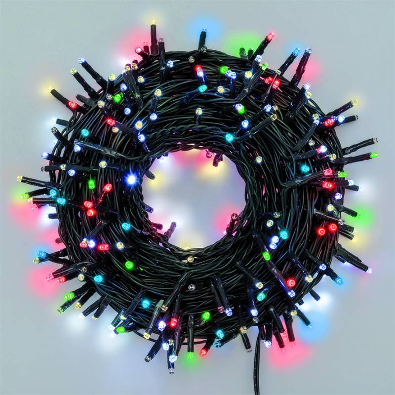 Guirlande scintillante 18M miniLed multicolore blanc chaud et froid