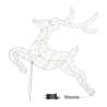 Renne lumineux au Galop 2D H65cm 100 Led blanc froid fixe Acrylique