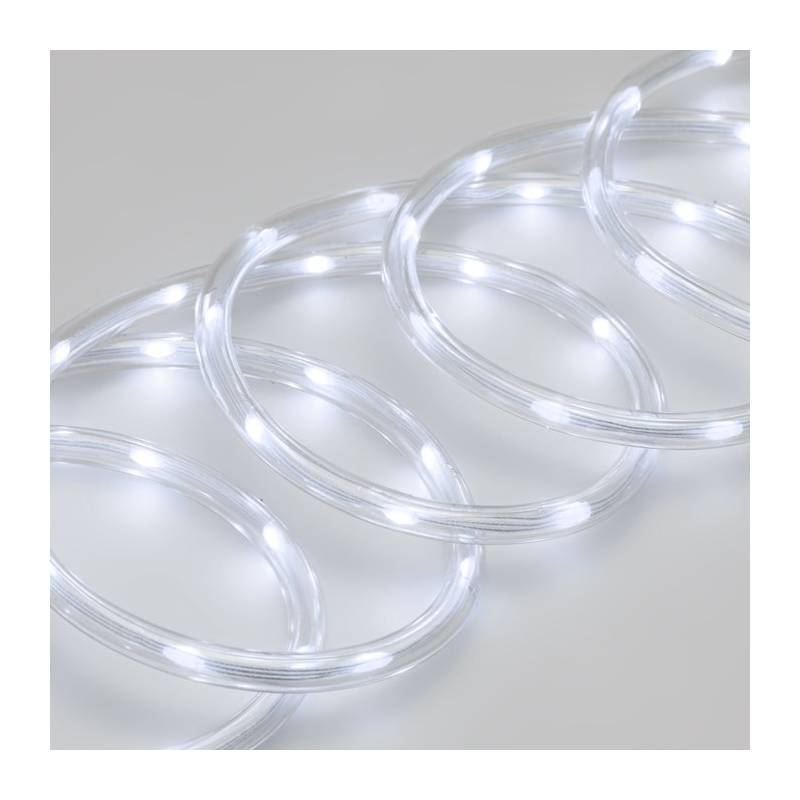 Guirlande tube 8 modes10m 200 LED blanc froid 360° haute luminosité