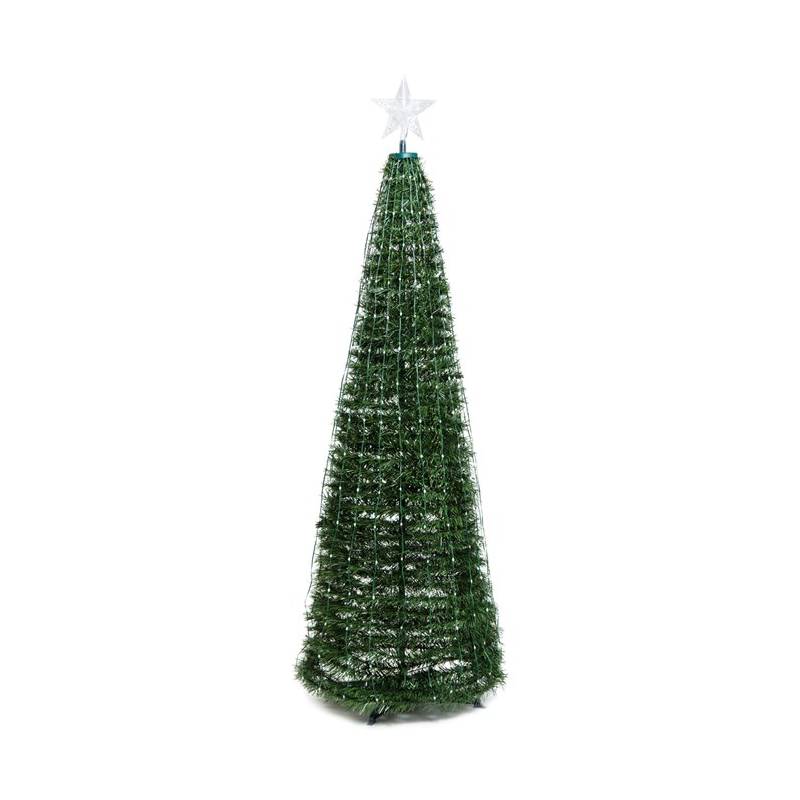 Sapin lumineux conique animé H210cm 380 PixelLED RGB haute luminosité avec télécommande