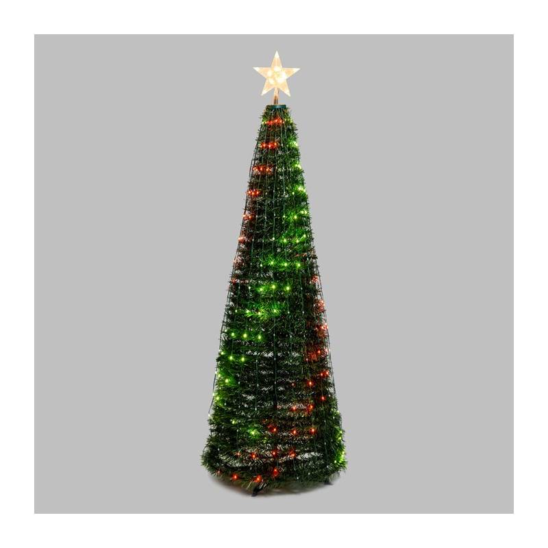 Sapin lumineux conique animé H210cm 380 PixelLED RGB haute luminosité avec télécommande