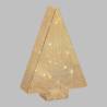 Sapin de Noël lumineux H38cm Métal Perforé couleur Champagne Brillant