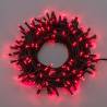 Guirlande lumineuse rouge 12,8M 320 LED 8 modes câble vert IP44 31V