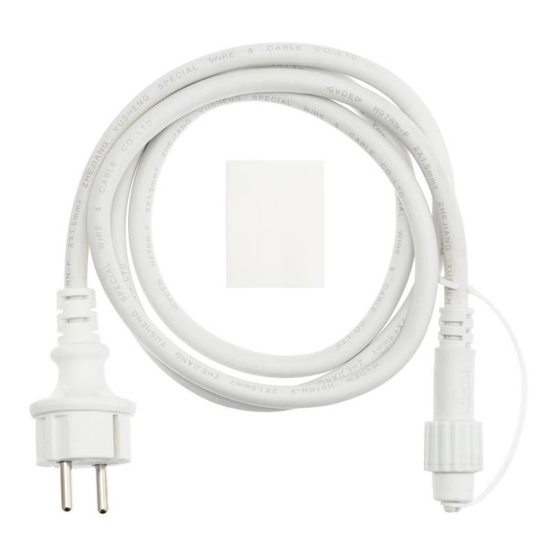 Câble d'alimentation 6A blanc pour guirlande 240V IPB