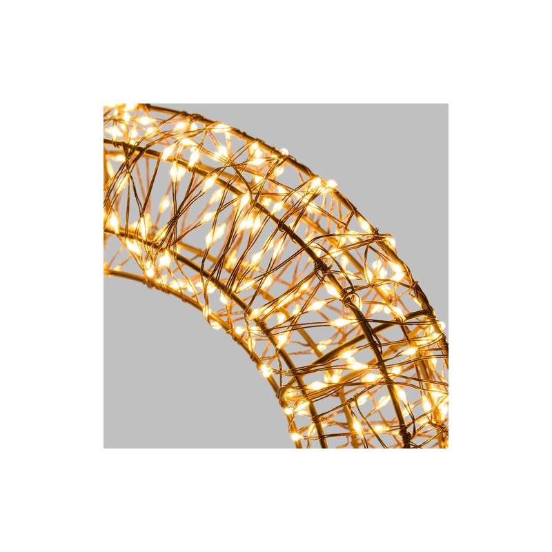 Couronne Lumineuse scintillante Marron 3D ø35cm 1000 LED scintillante