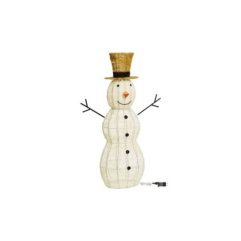 Bonhomme de neige lumineux 3D H120cm 260 LED ambré fixe Timer extérieur Smart Connect 31V professionnel