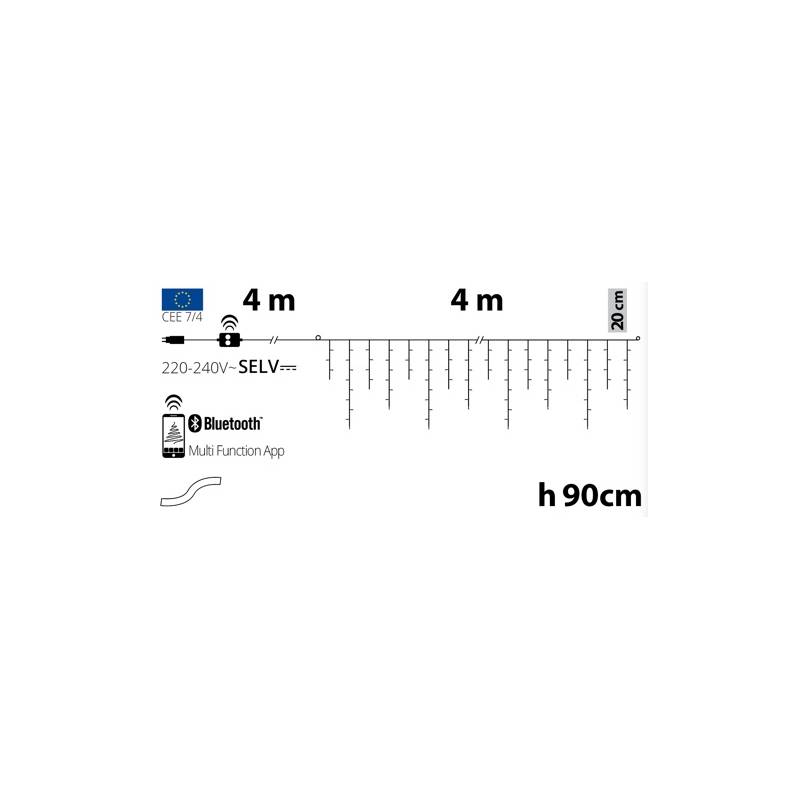 Stalactite connectée H90cm 4M APPY LED RGB APPlication Bluetooth