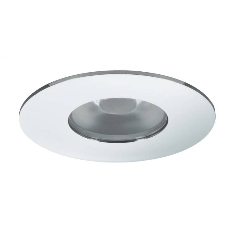 5 petit spots led rond 35mm extra plat pour meuble 1W aluminium chromé