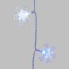 Guirlande stalactites flocons 136 LED blanc froid et bleu 8 modes