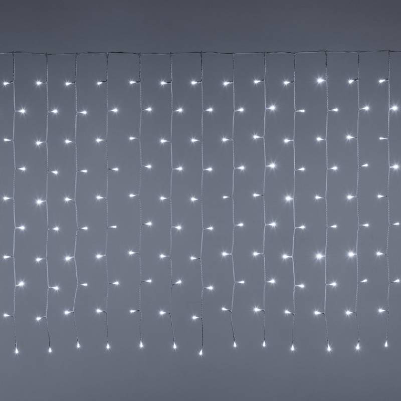 Rideau lumineux grande largeur 5M 500 LED blanc froid 8 modes 31V