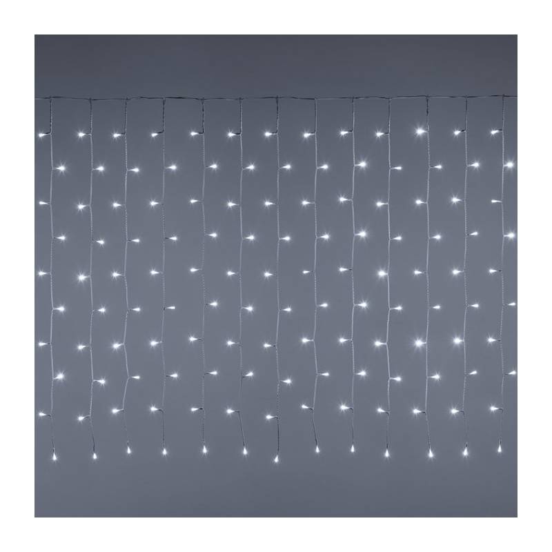 Rideau lumineux grande largeur 10M 1000 LED blanc froid 8 modes 31V