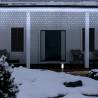 Rideau lumineux grande largeur 10M 1000 LED blanc froid 8 modes 31V