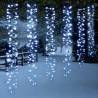 Guirlande suspendue grappes lumineuses chute de neige H80cm blanc froid