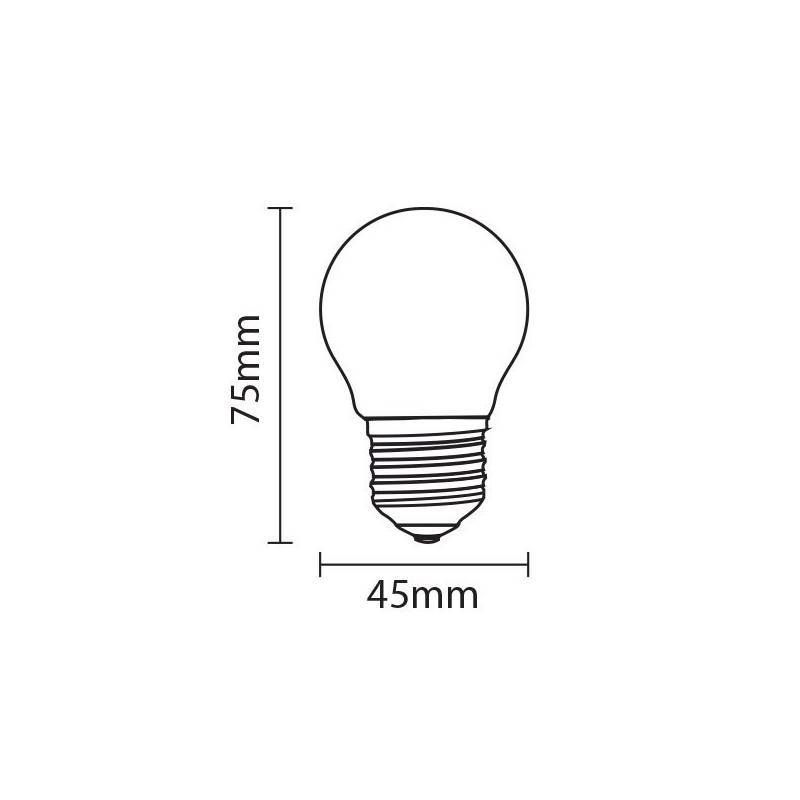 Ampoule LED 5.5W E27 450Lm 2700K blanc chaud G45 plastique